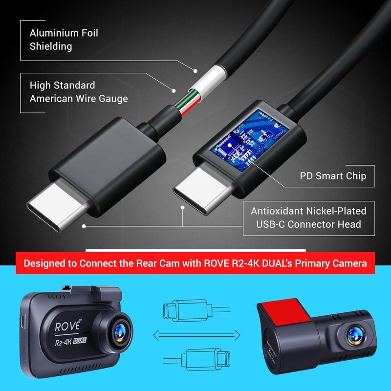 ROVE Ultimate 9M Rear Camera Cable for R2-4K Dual - Image 3